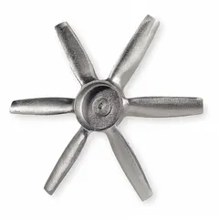 Aluminum fan propeller with 6 blades, 30° pitch, and 30-inch diameter. Designed for clockwise facing discharge. Suitable for air-moving applications in HVAC and refrigeration systems such as condenser fans and unit coolers.