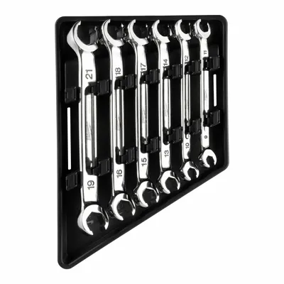 MILWAUKEE 48-22-9471 Metric Double End Flare Nut Wrench Set, 6-Piece, 9-21 mm - Metric, Double End, Standard-Head, 6-Point, Flare Nut Wrench Sets