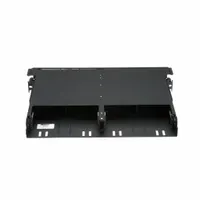 PANDUIT Fiber Optic Rack Enclosure: Full-Wd, 1 RU, 14.93 in Dp, Black Steel, 1.73 in Ht, 19.6 in Wd (MPN FLEX1U06)