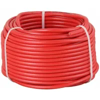 Red-jacketed 8-gauge jumper cable supplied on a 100-foot continuous spool for custom-length installations. Rated for 24 A maximum current, suitable for battery connections in automotive, marine, and industrial equipment