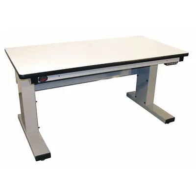 PRO-LINE Workbench: Adj Ht, Laminate, 60 in x 30 in, 1,000 lb Overall Load Capacity - Open-Base Workstations