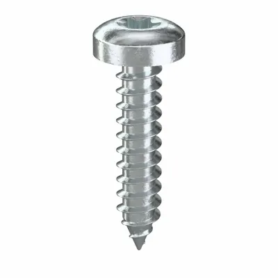 TAMPER-PRUF SCREW Sheet Metal Screw: #8 Size, 3/4 in Lg, Steel, Zinc-Plated, Torx/Star, Pan - Pan Head Sheet Metal Screws