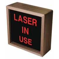 TAPCO Custom Backlit Sign: Laser In Use (MPN 140061)