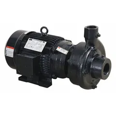 This straight centrifugal pump is suited for water circulation, irrigation, and industrial fluid transfer. It features a 7 1/2 hp TEFC motor, operates on 208-240/480V AC, delivers a maximum head of 150 ft, and has a 2-inch intake with a 1 1/2-inch discharge.