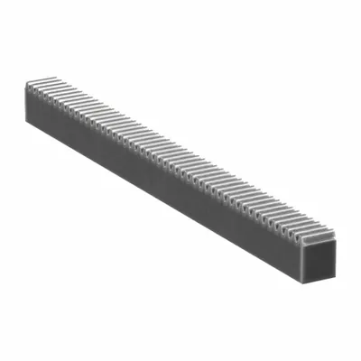 KHK GEARS Gear Rack: Rectangular, Machined Ends, Module m 2, 300 mm Lg. - Rectangular & Square Metric Gear Racks