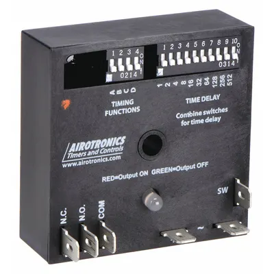 AIROTRONICS Multi-Function Encapsulated Timing Relay: Surface Mounted, 24V DC - Surface-Mounted Relays