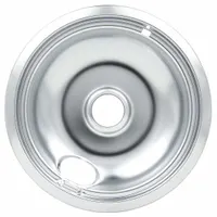 OEM replacement drip bowl for Whirlpool ovens. Designed to catch drips and spills, helping maintain oven cleanliness and prevent food residue buildup on the oven floor