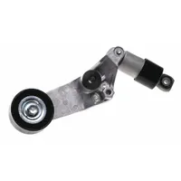 Self-adjusting belt tensioner for light-duty vehicle applications. Features a single thermoplastic pulley that automatically maintains proper belt tension to reduce slippage and wear. Suitable for use in engine accessory drive systems where consistent belt tension is required