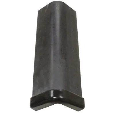 PAWLING Rubber Clip-On Corner Guard, Black, 3.38 in Leg Width, 10 ft Height - Rubber Clip-On Corner Guards