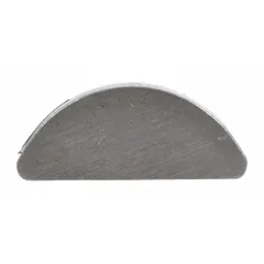 Woodruff key used to secure components on electric wire rope hoists, preventing rotational slippage between shaft and hub. Compatible with Dayton hoist model 4GU72. Replacement part for industrial lifting applications.