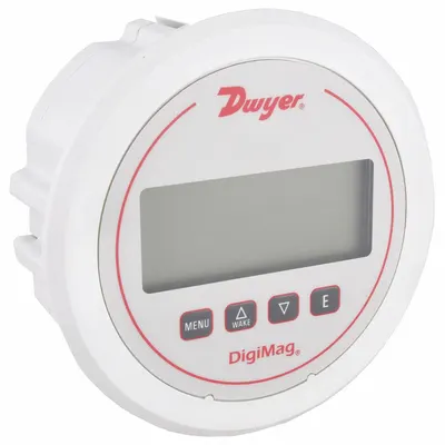 Dwyer Digital Differential Pressure Gauge: DM-1000, 0.125 in Tubing, Center Back - Digital Differential Pressure Gauges for Air & Compatible Gases