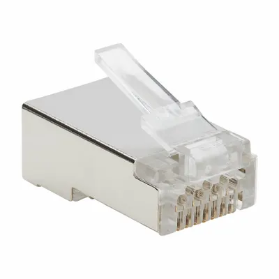 EATON TRIPP LITE Modular Plug: Modular Plug RJ45, 6/6A Cable Category, Pass-Through - RJ Modular Connectors