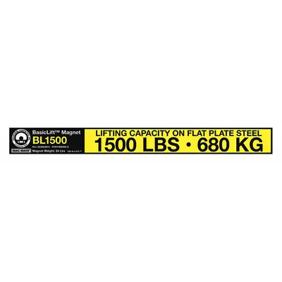 MAG-MATE Replacement Capacity Sticker: 900223 - Accessories for Below-the-hook Lifting Magnets