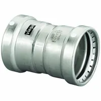 VIEGA MEGAPRESS Crimp Coupling Fitting: 4 in Pipe x 4 in Pipe Size, Press-fit x Press-fit, FKM (MPN 98385)