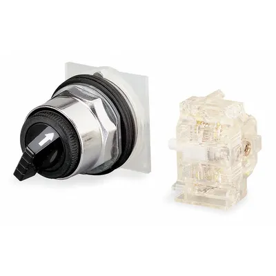 SCHNEIDER ELECTRIC Selector Switch: 30 mm Panel Mounting Size, 3 Positions, Short Lever - Selector Switches