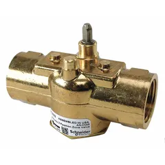 Hydronic zone valve for HVAC systems, controlling water flow to individual heating or cooling zones. Used in residential and commercial hydronic heating, fan coil units, and baseboard radiators.
