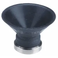 SMC Vacuum Pad: Deep, w/o Adapter, 25 mm Pad Dia, Fluoro Rubber, Black with Green Mark, 60A (MPN ZP25DF)