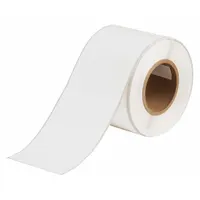 Continuous Label Stock: 4 in x 100 ft, Vinyl, White (Matte), Indoor (MPN J50C-4000-2595)