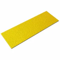 Industrial Grade Metal Deck: Full Coverage Grit, 18 in Lg, 8 in Wd, Steel, Yellow (MPN 04-405)