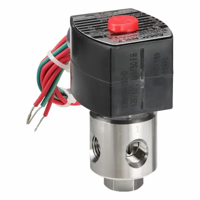 REDHAT Solenoid Valve: 3-Way, Configurable, 1/4 in Pipe Size, 110V AC/120V AC - 3-Way/2-Position, Configurable Solenoid Valves