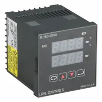 DWYER Temperature Controller: 2500, 1/4 DIN Size, 100/240V AC, 14°F to 131°F, Digital, Relay (MPN 25113)