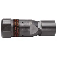 This steel adapter is an installation tool accessory for helical inserts. It is compatible with universal thread types and external thread sizes greater than 1/4" or M6. Used with pneumatic power tools for efficient installation of helical inserts into threaded holes