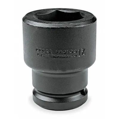 PROTO Impact Socket: SAE, 2 5/8 in Socket Size, 6-Point, Std, 4 1/2 in Overall Lg - #5 Spline Drive SAE Impact Sockets