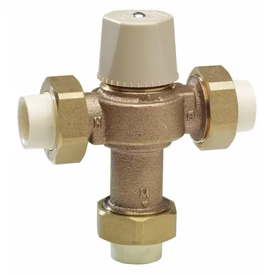 Watts Thermostatic Mixing Valve, 1 in Outlet Connection Size - Point-of-Source Mixing Valves