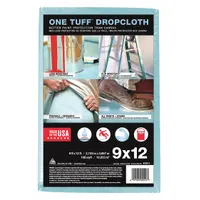 TRIMACO Leakproof and Slip Resistant Drop Cloth: Extra Heavy Duty, Polyester/Pulp, 10 mil Thick (MPN 90019)