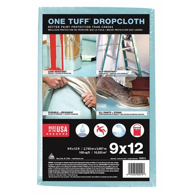 TRIMACO Leakproof and Slip Resistant Drop Cloth: Extra Heavy Duty, Polyester/Pulp - Slip-Resistant Drop Cloths
