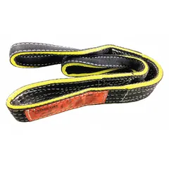 This 1-ply nylon web sling is 3 ft long and 4 in wide, with 12 in reverse eyes for abrasion resistance. Suitable for lifting and rigging in industrial environments where the sling may contact rough surfaces.