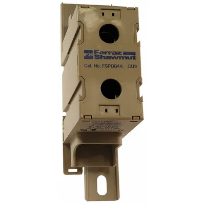 MERSEN Power Distribution Block: Finger-Safe, Lug, Lug - Finger-Safe Blocks with Lugs