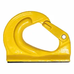 Alloy steel weld-on excavator hook with a 1 11/32 in material thickness. Designed for direct attachment to excavator buckets for lifting heavy loads in construction, demolition, and material handling applications.