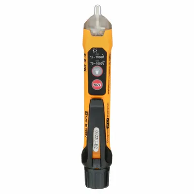KLEIN TOOLS Voltage Detector/Tester: 12 V to 1,000 V, Audible/Light, CAT IV 1000V, IP67 - Non-Contact Voltage Detectors