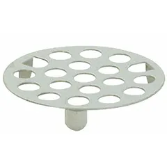 APPROVED VENDOR Strainer for Sink Drain, Steel, Silver, Snap-In, 1-5/8 in Overall Height