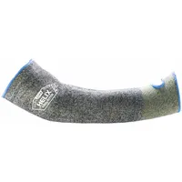 HEXARMOR Knit Sleeve: Cut Level A6, With Thumbhole, 18 in Lg, L, Aramid, 13 ga Thick, Gray/Green (MPN 2044-L (9))