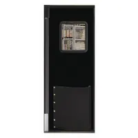 Swinging Door: Polyethylene, 1 Doors, Black, 3 ft Door Wd, 8 ft Door Ht, Window Included, Textured (MPN 3696R25BLA)