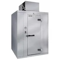 Self-contained compressor walk-in freezer with 396 cu ft capacity, 93 in height and 93 in width. Includes floor and uses R-454c refrigerant. Suitable for cold storage in commercial kitchens, food processing, and industrial facilities