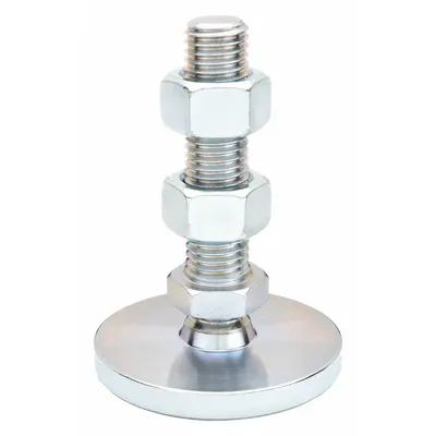 S & W Male-End Leveling Mount: Swiveling Stud, 3/8"-16 Thread Size, 2 in - Swivel Male Leveling Mounts