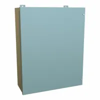 HAMMOND Enclosure: Steel, 30 in x 24 in x 9 in, NEMA 12, w/Panel, Solid Cover, Hinged (MPN 1418JK9)