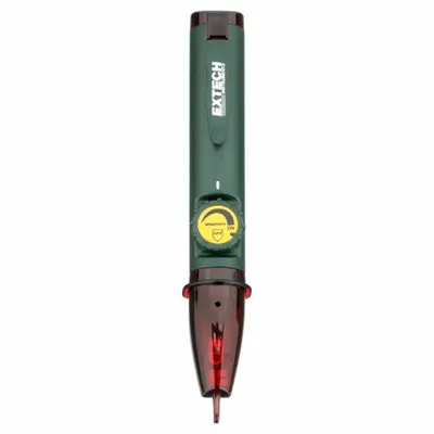 EXTECH Non-Contact Voltage Detector/Tester: 12 V to 600 V, Audible/Light, CAT III 600V - Non-Contact Voltage Detectors