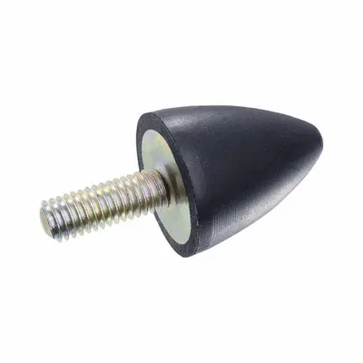 JW WINCO Male x Non-Threaded Vibration-Isolating Mount, Natural Rubber, Conical - Male x Non-Threaded Vibration-Isolating Mounts