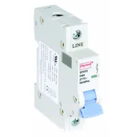DAYTON IEC Supplementary Protector: 4 A Amps, 5kA at 277V AC, Screw Clamp, NDB2-63 D4/1, 277V AC, D