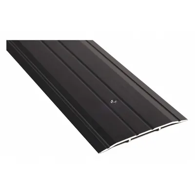NATIONAL GUARD Saddle Threshold, Aluminum, 6 ft Lg, Fluted Transition, 613DKB-72 - Saddle Thresholds