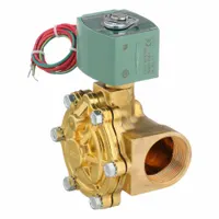 This 2-way, 2-position normally open solenoid valve features a 1-1/2 in pipe size and 24V DC coil. Its watertight construction and high-flow rating suit applications requiring reliable on/off control of water or compatible fluids in washdown environments, irrigation, and process automation