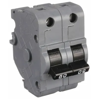 FEDERAL PACIFIC Miniature Circuit Breaker: 60 A Amps, 120/240V AC, 2 in Wd, 10kA at 120/240V AC - Federal Pacific Miniature Circuit Breakers