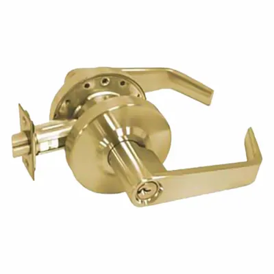 TELL MANUFACTURING L2053-US3 Office Lever Lockset, Brass - Office Lever Locksets