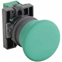 DAYTON Mushroom Head Push Button: Non-Illuminated, Mushroom Head Profile, Non-Metallic, 22 mm, 1NO