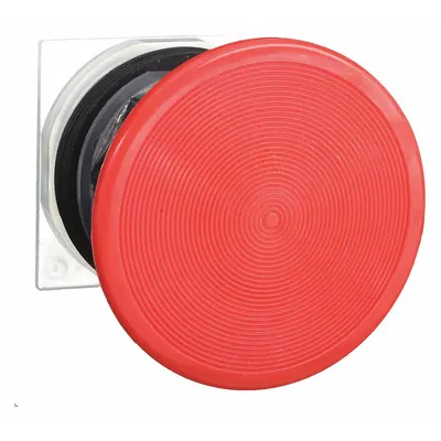 SCHNEIDER Mushroom Head Push Button: Red, 30 mm Mounting Size, Metallic - Mushroom-Head Push-Button Operators