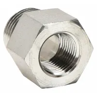 PARKER Metal Pipe Straight: Straight, Carbon Steel, 1/2 in, Male Threaded x Female NPT Threaded (MPN 10-1/2 F5OG-S)